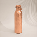 Ayurveda Specialist BV - Bouteille d'eau en cuivre pur à motif floral - 1 litre (a)