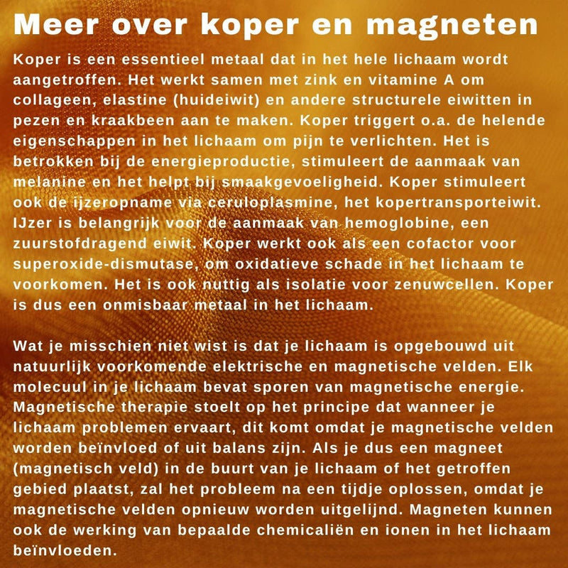 Ayurveda Specialist B.V. - Luxus Gesundheitsfußkettchen magnetisches Kupfer – 0,7 cm