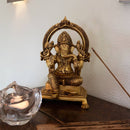 Ganesha statue made of solid brass – 22 cm high, powerful &amp; symbolic