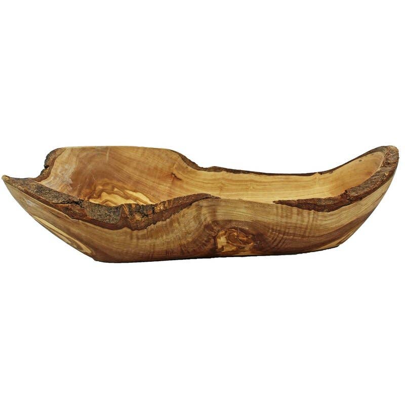 Olivenholzschale rustikal, oval lang, 12x30cm