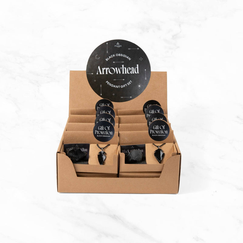 Myga Eco - Geode Gift Set - Rough Stone and Pendant, Choice of 3 Crystals