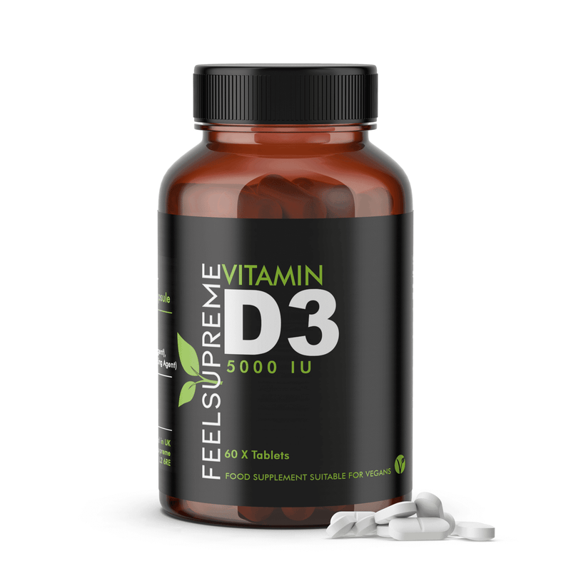 Vitamine D3 5000i 60 gélules - Os, système immunitaire