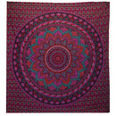 Doppelbettdecke, Ritualtuch, Wandbehang aus Baumwolle und Wandteppich — Mandala Classic — Violett - 230 cm x 200 cm