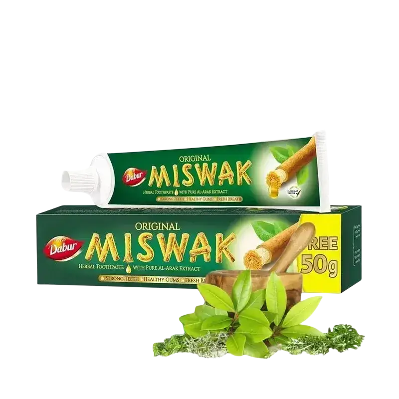 Vitt Smile Dabur Miswak Kräuterzahnpasta, 75 g, natürliche Herbal-Zahnpasta für frischen Atem und gesunde Zähne
