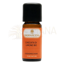 Damascena cascata di limone bio essenzmischung 10 ml mit orangefarbenem etikett und schwarzem deckel für lebensfreude