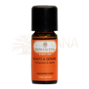 Damascena schutz gesund bio essenzmischung in brauner glasflasche mit orange etikett für naturreine duftmischung