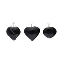 Pendentif coeur en obsidienne