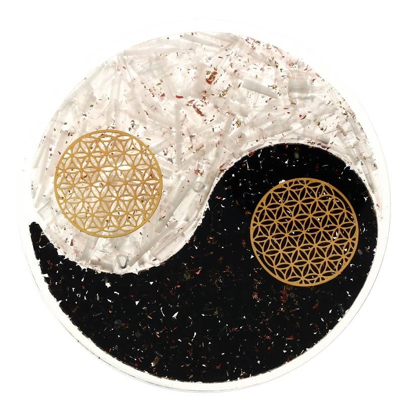 Artisans de Madagascar - Serenit Schwarzer Turmalin Orgonit Flower of Life Teller
