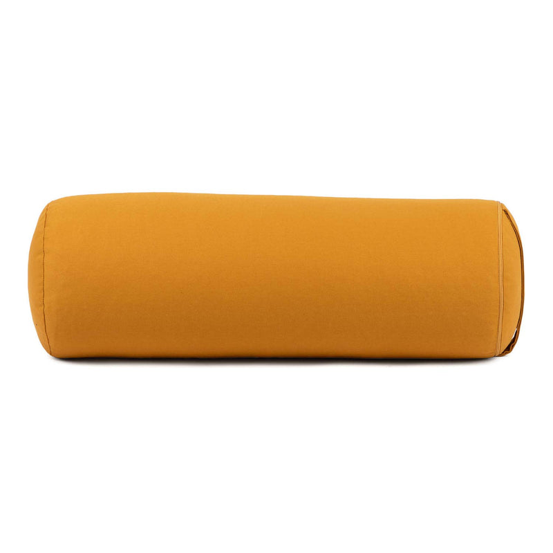 Stilvolles Yoga Bolster – Dinkelgefüllt, Honig-Gelb, ökologisch & waschbar