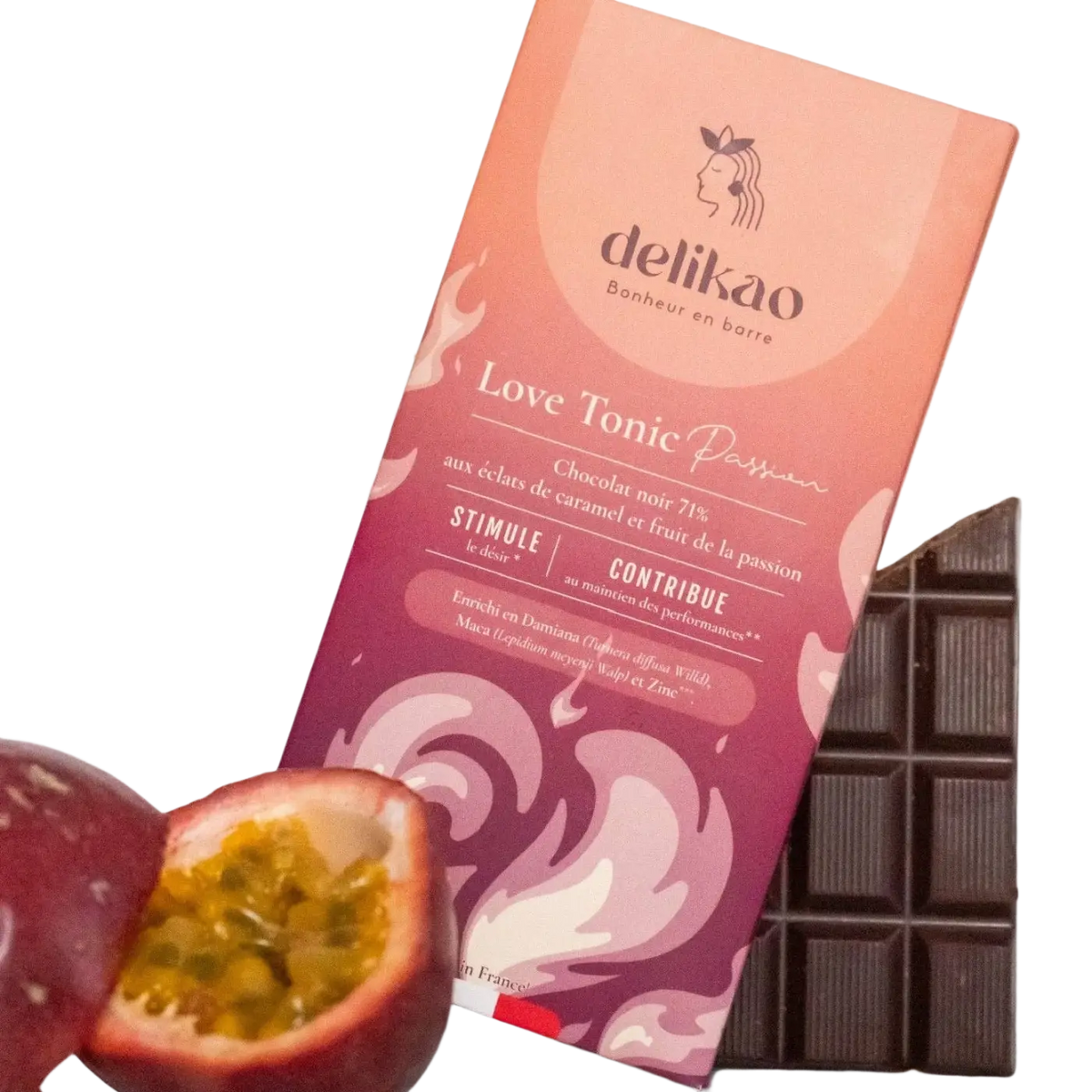 Schwarzes Delikao Love Tonic Passion Aphrodisiakum mit 71% Kakao, Süßigkeiten & Snacks, verführerischer Schokoladengenuss