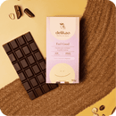 Dalikao Feel Good Anti-Stress-Schokolade mit 70% Kakao, Praliné und Haselnüssen, in einer stilvollen Verpackung.