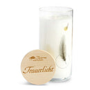 Dessauer Achtsamkeitskerze im Glas, Trauerlicht für Frieden, Liebe und Dankbarkeit, sanftes Licht in einem eleganten Glas.