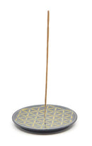 Räucherstäbchenhalter "Blume des Lebens" aus Dessauer, 13cm, kunstvoller Halter für Räucherwaren in Blumenform.