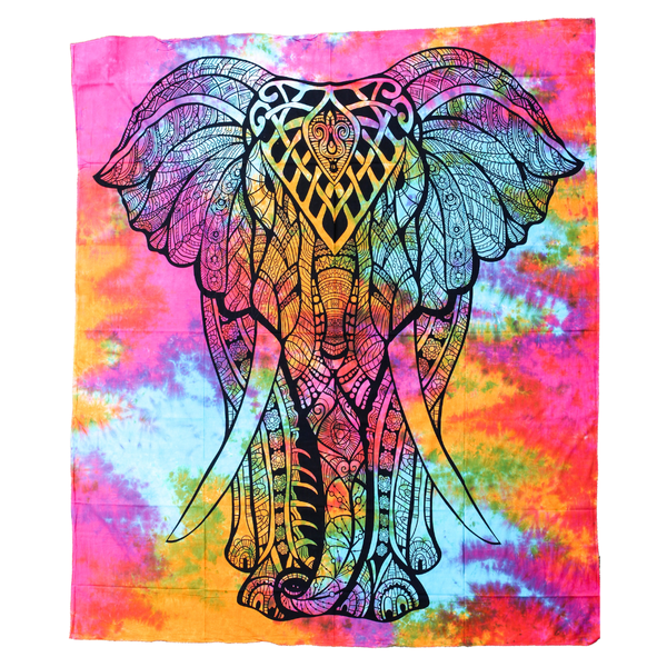 Wandbehang Ritualtuch „Die Schöne des Elefanten“ aus Baumwolle 200x210cm