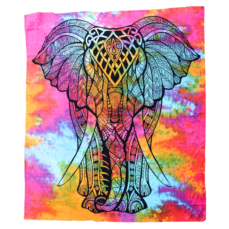 Wandbehang Ritualtuch „Die Schöne des Elefanten“ aus Baumwolle 200x210cm