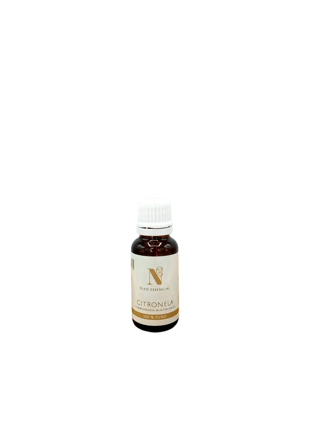 Ätherisches Lemongrass Öl von d'Natureza in 20 ml Flasche, mit frischem Zitrusduft und antibakteriellen Eigenschaften.