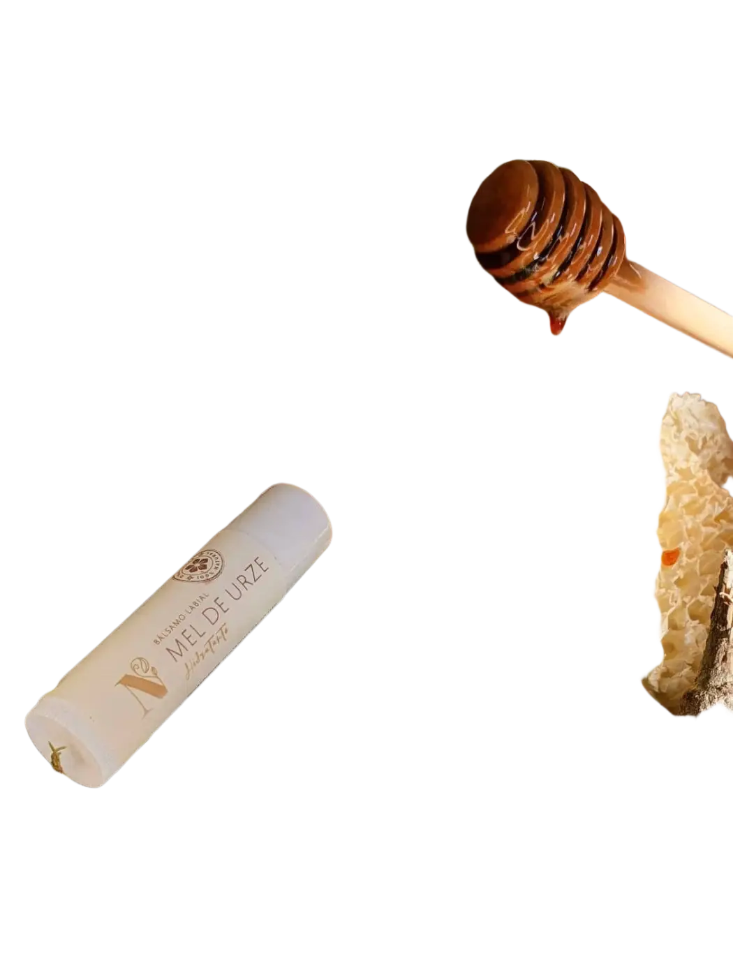 d'Natureza Lippenbalsam mit Heidehonig, Mundpflege, weiße Verpackung, natürlicher Lippenbalsam, pflegt und spendet Feuchtigkeit