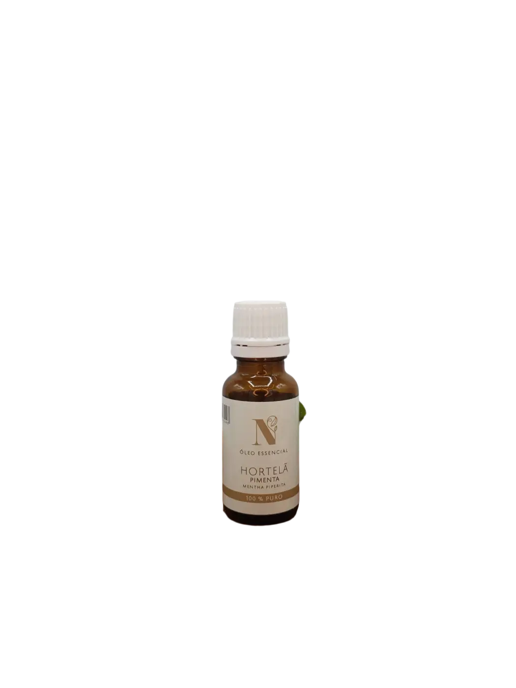 Ätherisches Pfefferminzöl von d’Natureza, 100% rein, ideal für Aromatherapie und Massage, flüssige grüne Ölblase.