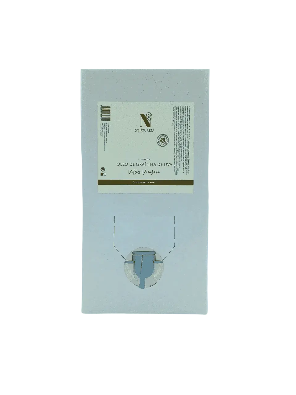 Traubenkernöl von d'Natureza - Saboaria da Serra, Lda in 70ml, 500ml, 3L und 5L Flaschen, ideal für Körperpflege