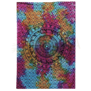 Vibrante doppeldecke aus baumwolle mit mandala elefant design in bunten tie dye farben 230x200 cm
