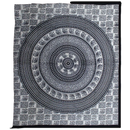 Schwarzweißer mandala wandbehang mit detaillierten elefantenmustern aus baumwolle ideal als ritualtuch für meditationsräume