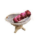 Ein leuchtend roter blood love salbei smudge stick aus drachenblut harz 10 cm mit weißer schnur gebunden von mana shop