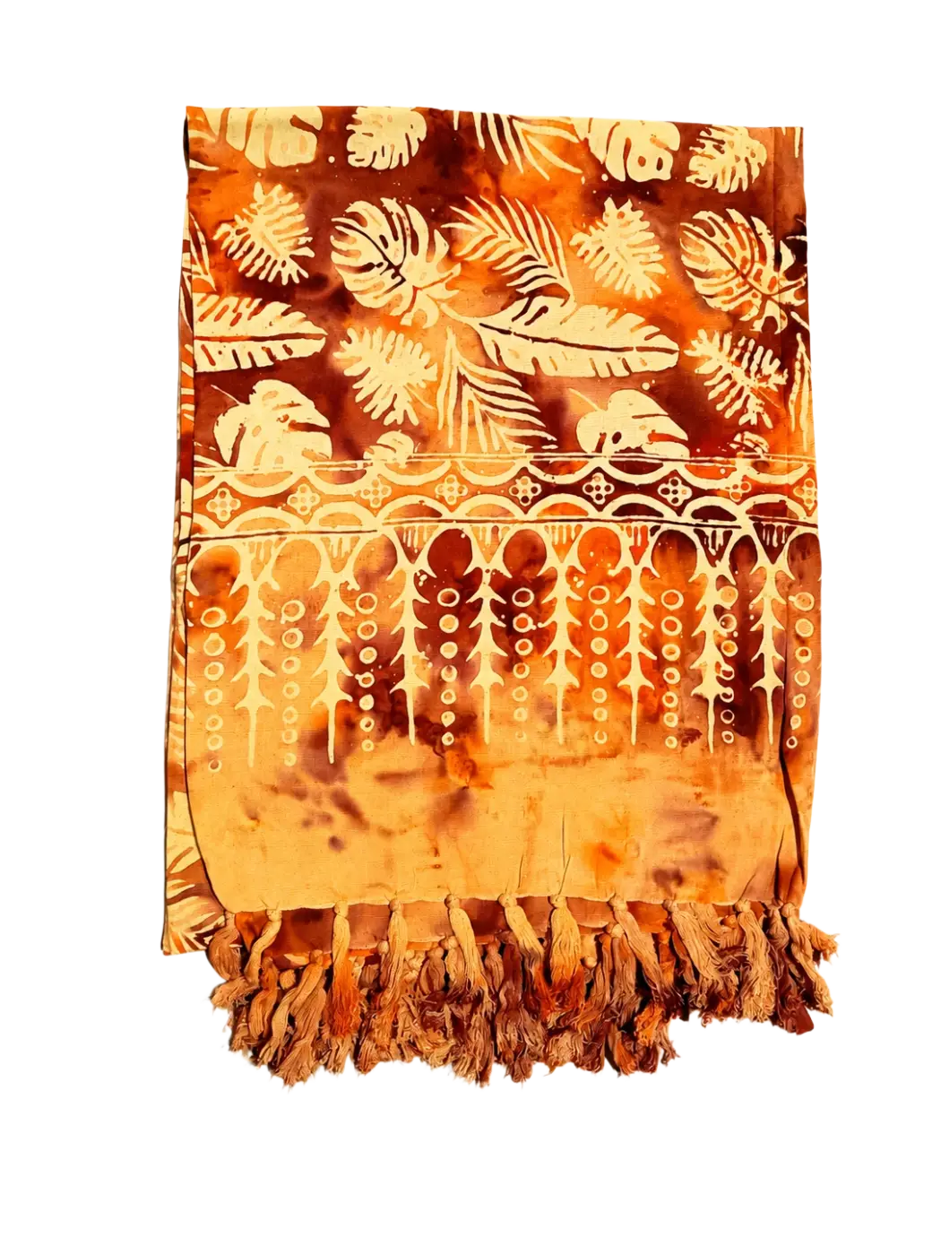Dschungeltraum Lunghi Sarong Pareo Tuch, 160x115cm, handgewebtes Hamamtuch mit grünen Dschungelmustern, ideal für Strand und Sauna