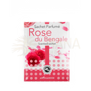 Rosa weiß gepunkteter duftende beutel mit rosenmotiv rose du bengale von aromandise für kleiderschrank sandelholz pulver