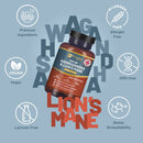 Comprimés KSM-66 Ashwagandha et Crinière de Lion – Mélange de plantes de qualité supérieure 2 200 mg