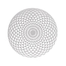 Plaque de sélénite à géométrie circulaire – Pureté et clarté spirituelles