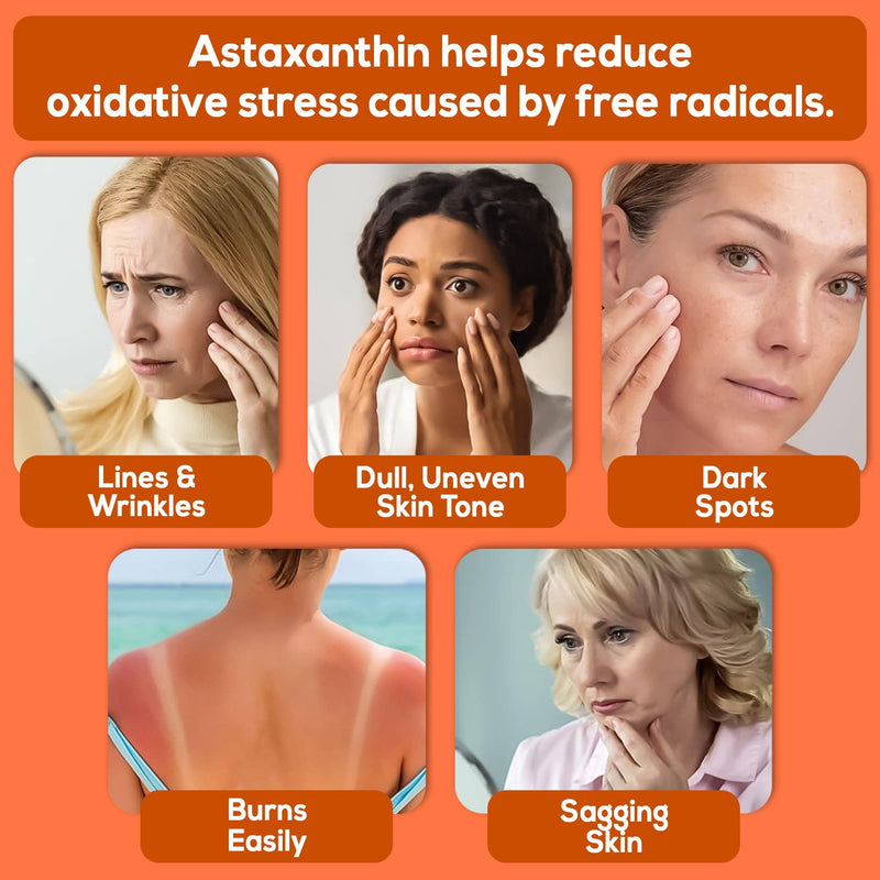 HARMONIFY - HARMONIFY Astaxanthin 12mg – 60 Weichkapseln | 60-Tage-Vorrat | Mit Olivenöl & Vitamin E | Potente antioxidative Unterstützung für Haut, Augen & Gelenke