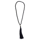 Buddha necklace with lava beads and tassel