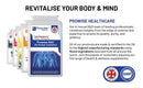 Ein Werbebild für Prowise Healthcare mit dem Text „Revitalise Your Body & Mind“ (Belebe Deinen Körper & Geist). Es zeigt prominent eine Flasche Prowise NAC (N-Acetyl-Cysteine) 600 mg, 120 Kapseln und hebt die UK-Herstellung und GMP-Zertifizierung des Unternehmens hervor.