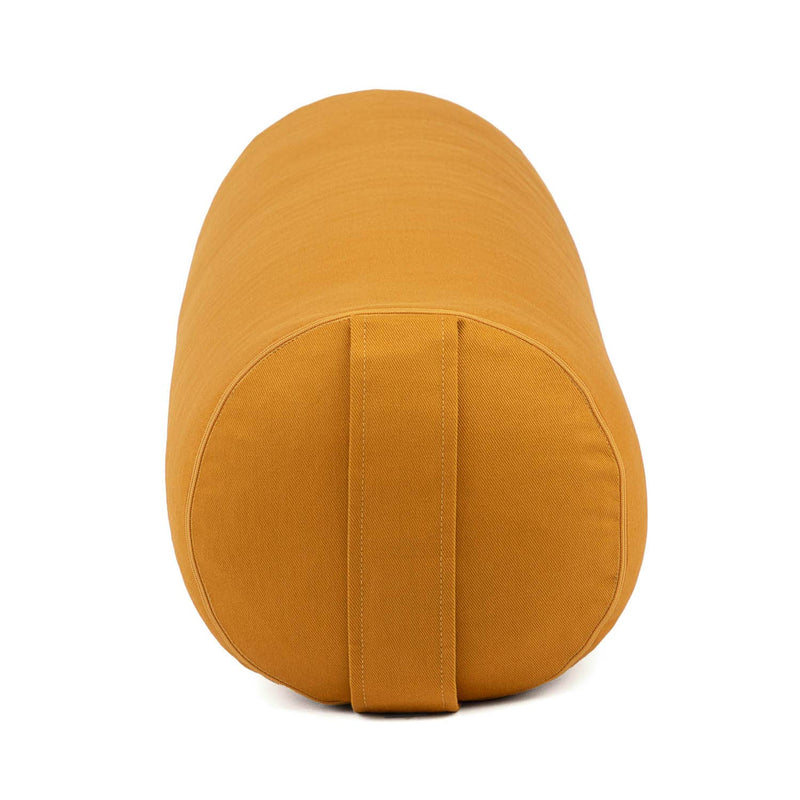 Stilvolles Yoga Bolster – Dinkelgefüllt, Honig-Gelb, ökologisch & waschbar