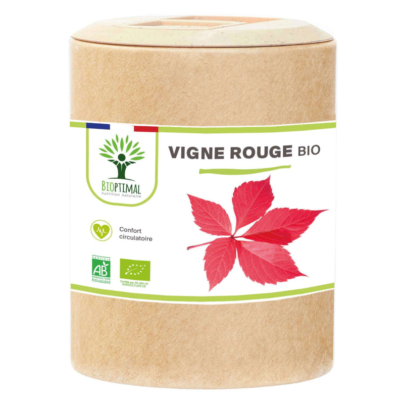 Vigne rouge biologique – Complément alimentaire en gélules pour la circulation sanguine, le contrôle du poids et la santé de la peau