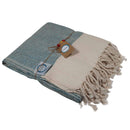 Blaues Ecobain Hamamtuch "Rugged Towel" 160x95 cm, weiches Strand- und Saunatuch mit frischem Muster, aus Baumwolle.