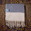 Hammam-Handtuch von Ecobain in 160x95 cm, weiches, vielseitiges Strand- und Saunatuch aus Baumwolle, mit traditionellem Muster.