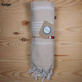 Ecobain Hamamtuch in 100x180cm, weiches Strandtuch und Saunatuch aus nachhaltigem Pestemal, ideal für Meer, Sauna und Massage.