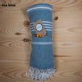 Weiches Eco Hamamtuch von Ecobain, 100x180cm, ideal als Strandtuch, Saunatuch oder Badetuch, mit traditionellem Pestemal-Design.