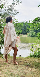 Eco-breites Hamamtuch aus Pestemal-Stoff, 100x180cm, strapazierfähig, perfekt für Sauna, Strand oder Massage, in warmen Naturfarben