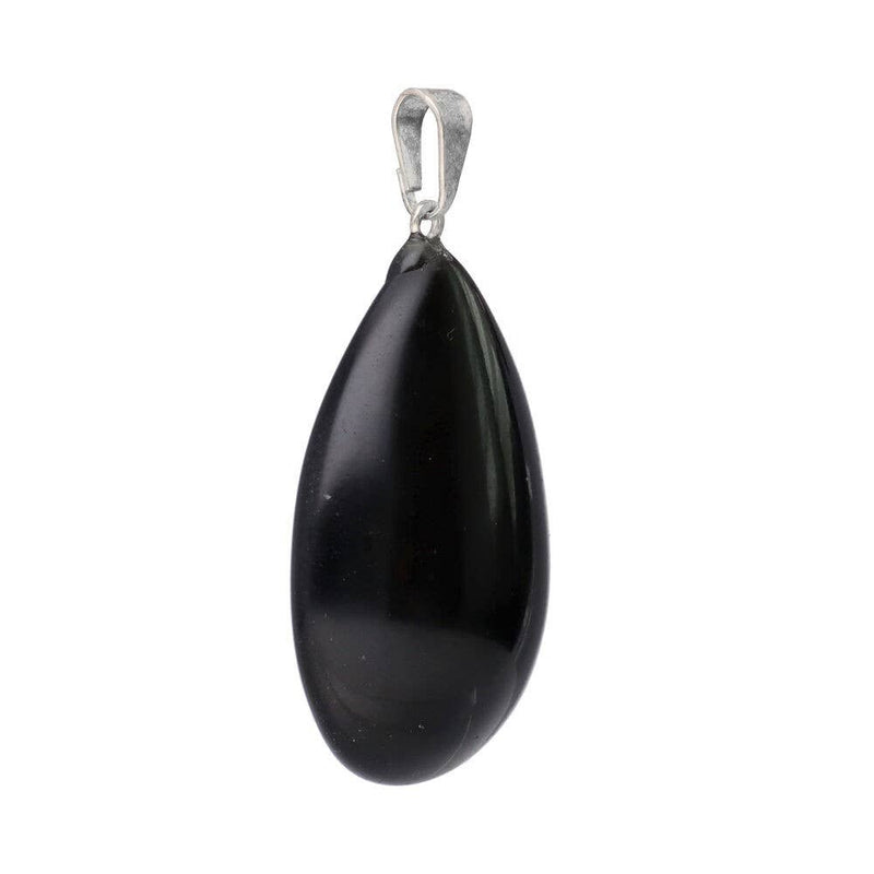 Handgefertigter Obsidian Tropfenanhänger – Spiritueller Schmuck aus Mexiko