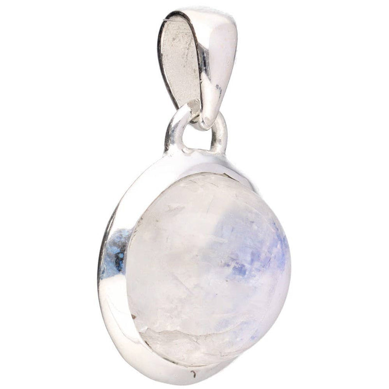 Circle moonstone pendant made of silver 925-B