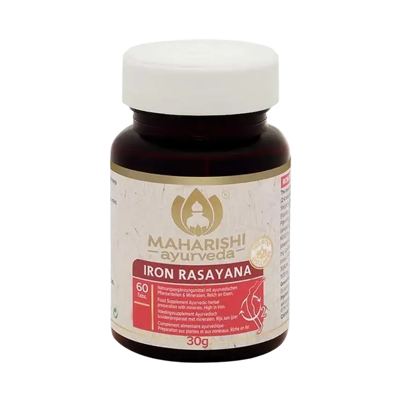 Eisen-Rasayana 60 Stück, ayurvedisches Eisenpräparat von Maharishi in einer Packung, natürliche Ergänzung für die Gesundheit