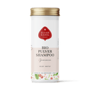 Bio Shampoo Guarana von Eliah Sahil Organic Care für fettiges Haar und Haarausfall, zeigt Flasche und Inhaltsstoffe auf der Verpackung