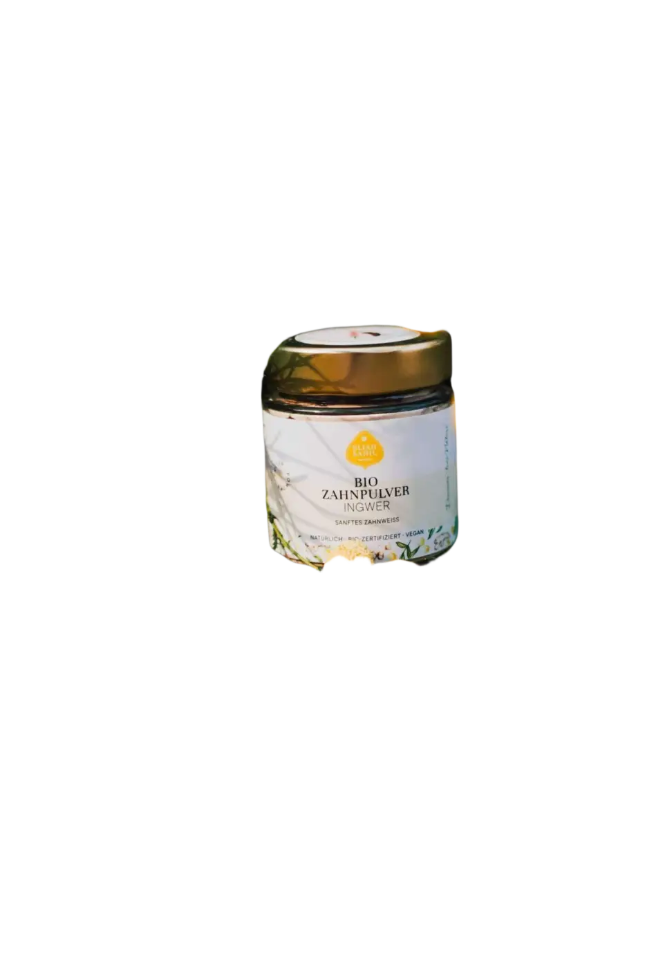 Bio Zahnpulver Ingwer von Eliah Sahil Organic Care, sanftes Zahnweiss, für frischen Atem und natürliche Mundhygiene, 45g.