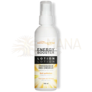 Weiße sprayflasche mit klarer düse labeled energy booster lotion gold und schwarz für haarausfall verzögern mana shop