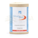 Ein zylindrischer kartonbehälter von erbavoglio für basic alkalizing tablets zur unterstützung des acid-base balance mit kaliumbicarbonat