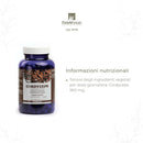 Erbavoglio Cordyceps-Kapsel, Nahrungsergänzung für Energie, Immunsystem und Ausdauer, in einer schwarzen Kapsel.