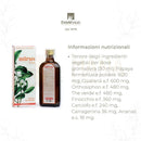 Dunkelbraune glasflasche mit goldverschluss und weißem etikett mirus papaya fermentierte papaya zur unterstützung von verdauung und stoffwechsel