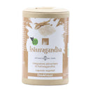 Bio-Ashwagandha-Kapseln von Erbavoglio, veganes Nahrungsergänzungsmittel in einer weißen Packung mit grünen Akzenten.